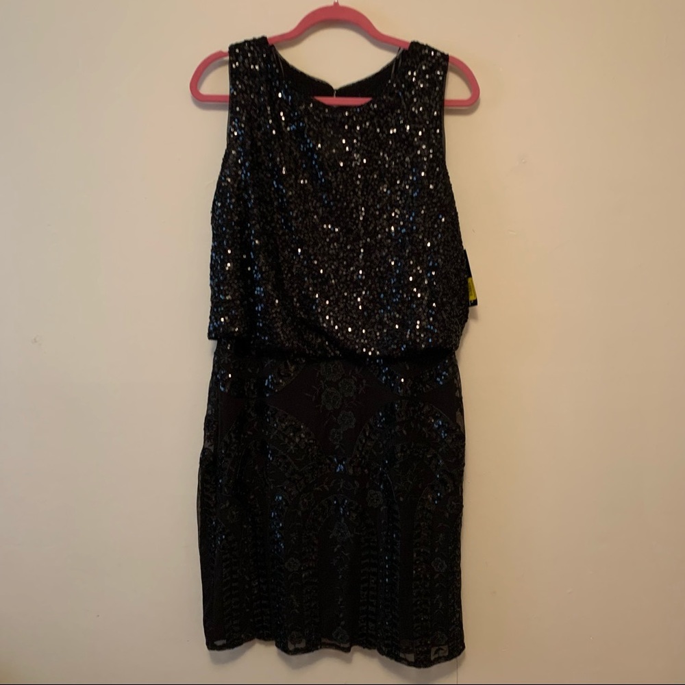 R&M Richards black evening dress NWT new with tags Size 14 LBD